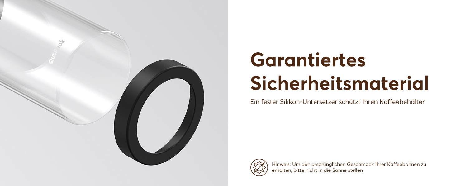 OUTPEAK Neo 2025 Kilo Auto-Vakuum-Kaffeedose: Контейнер для кави з авто-вакуумним насосом, 1,5 л, для 500 г кавових зерен, з кнопкою, з нержавіючої сталі, для бариста, подарунок (великий, матовий чорний)