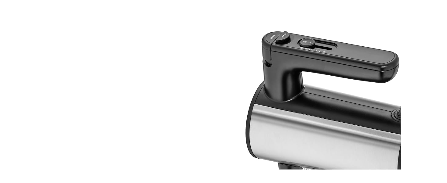 Ручний міксер WMF Kult X Edition: потужний, з 5 швидкостями та турбо-функцією, Cromargan матовий чорний