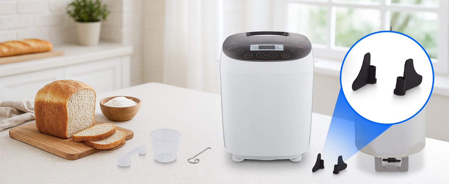 Хлібопекарня MEDION MD 12040: 20 програм, 1600г, 3 ступені пропікання, таймер