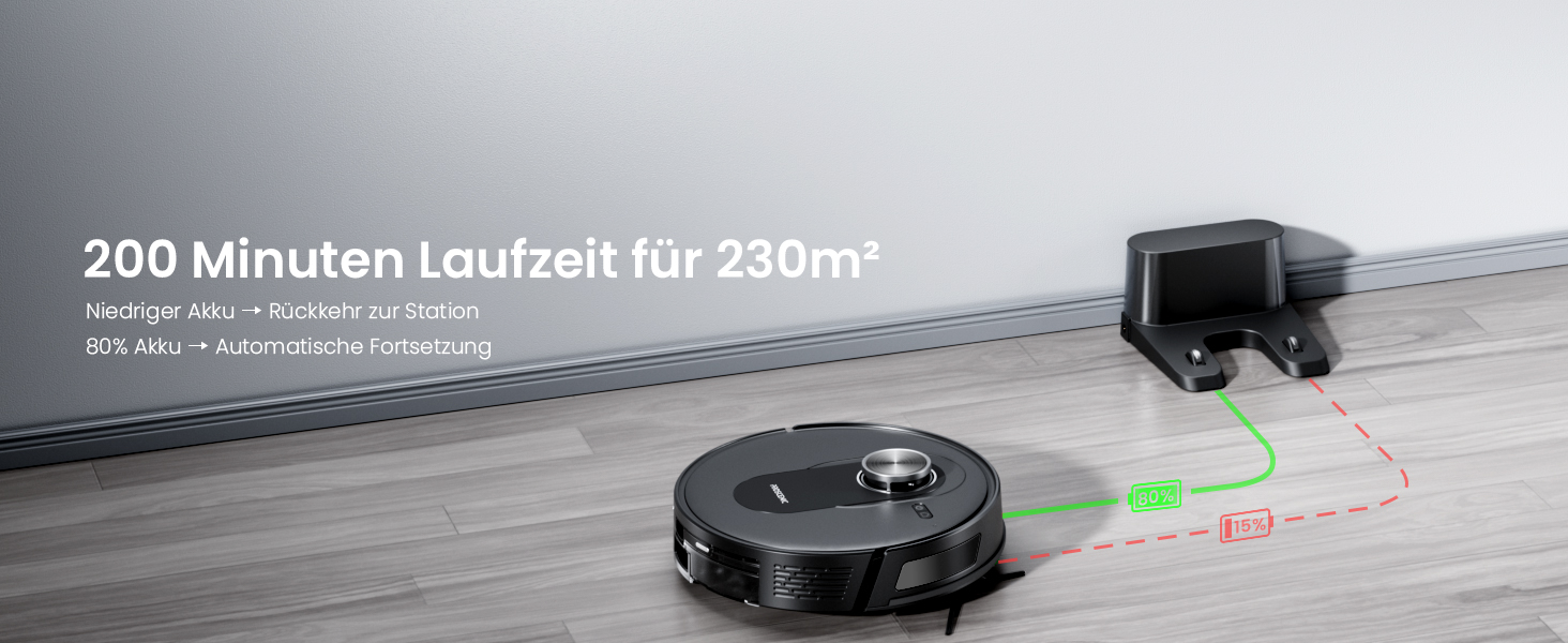 Робот-пилосос Proscenic Q8 з функцією миття, 6000Pa, 200 хв, потужний, з лазерною навігацією, 5 карт, керування через додаток, Alexa, Siri, IFTTT, Google, для підлоги та килимів, видаляє шерсть тварин