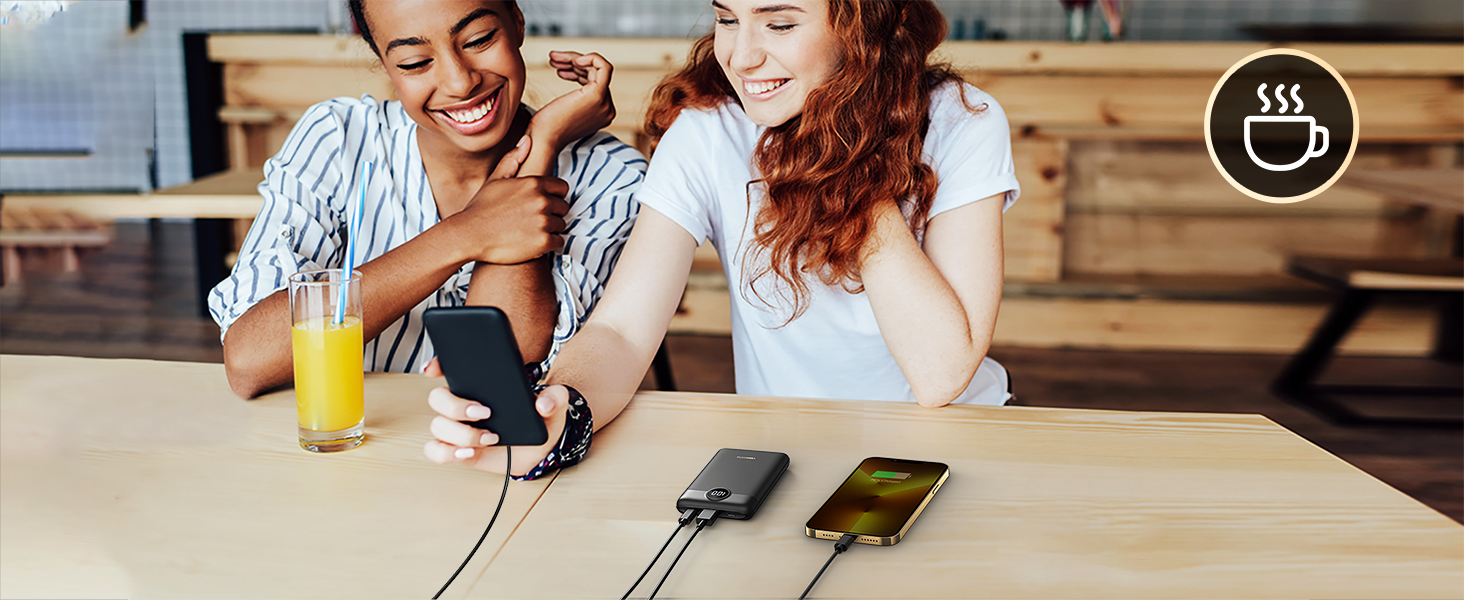 Зовнішній акумулятор Power Bank 10000mAh VEEKTOMX 22.5W Mini PD3.0 QC3.0 USB-C сумісний зі смартфонами