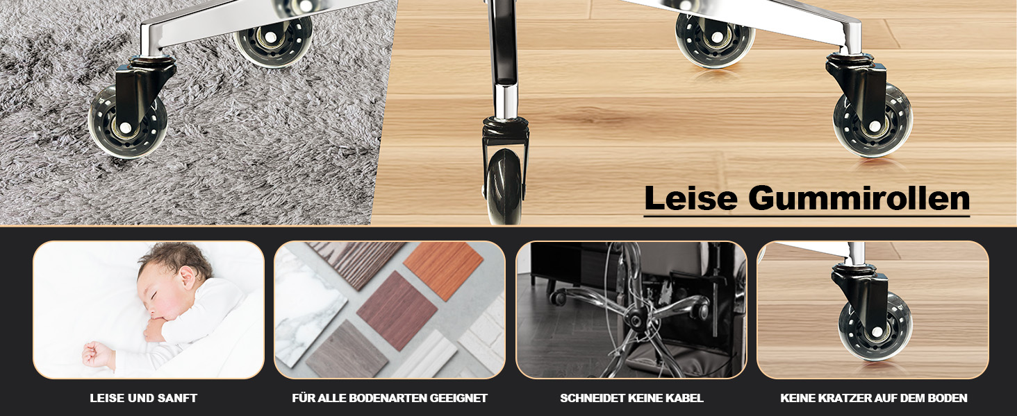 Ергономічне офісне крісло 200 кг | Регульована спинка 6P | 4D підлокітники | Безшумні гумові колеса | Регулювання глибини сидіння | Крісло для великих людей | Перевірено EN12520 | Пінощільність 45