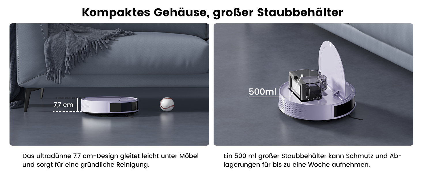 Робот-пилосос OKP K5P Purple: 5000Pa, навігація, HEPA-фільтр, Wi-Fi, для тварин, килимів, твердих підлог