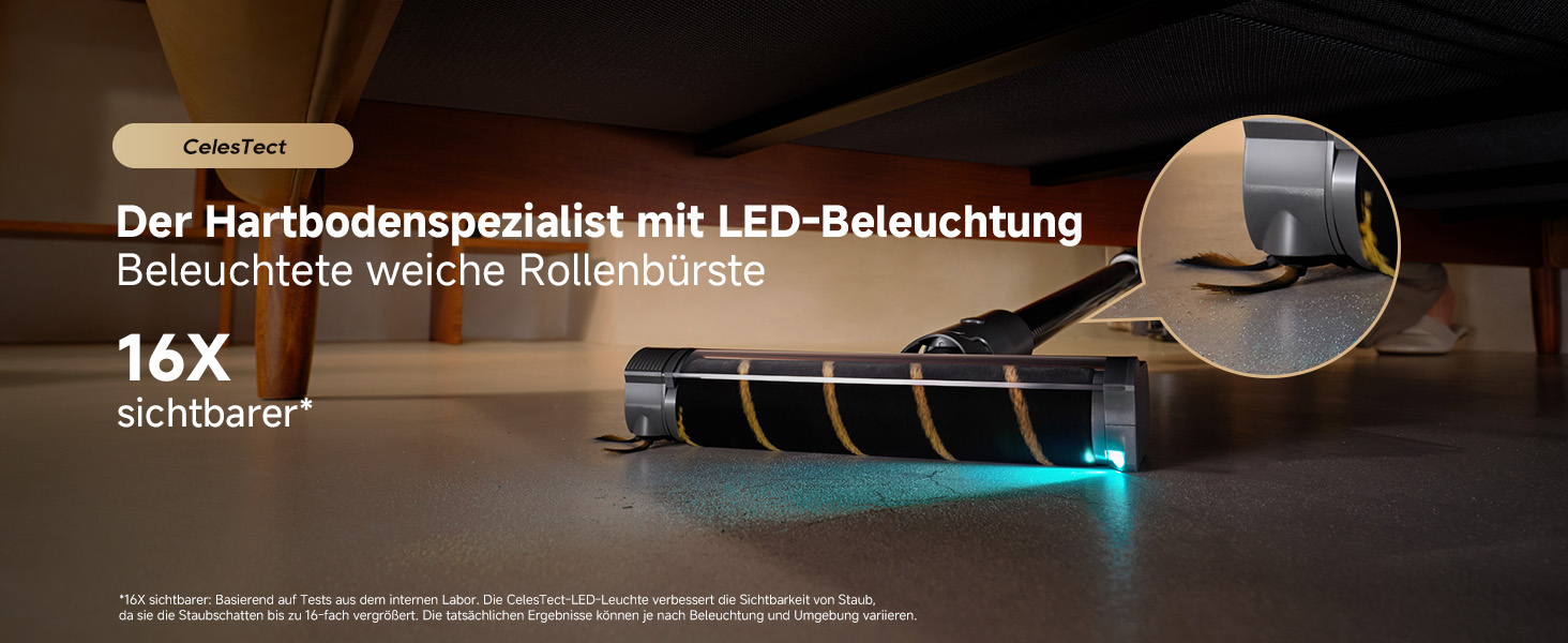 Бездротовий пилосос Dreame, 190AW, 90 хвилин роботи, LED-дисплей, синій LED, для дому, видалення шерсті тварин, килими (R30)