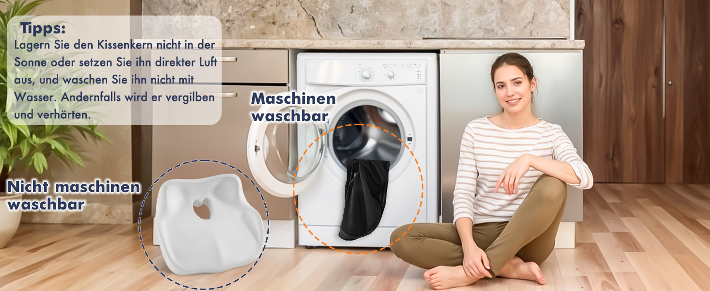 Подушка ортопедична для сидіння SKYNY з піни Memory Foam для офісного та геймерського крісла