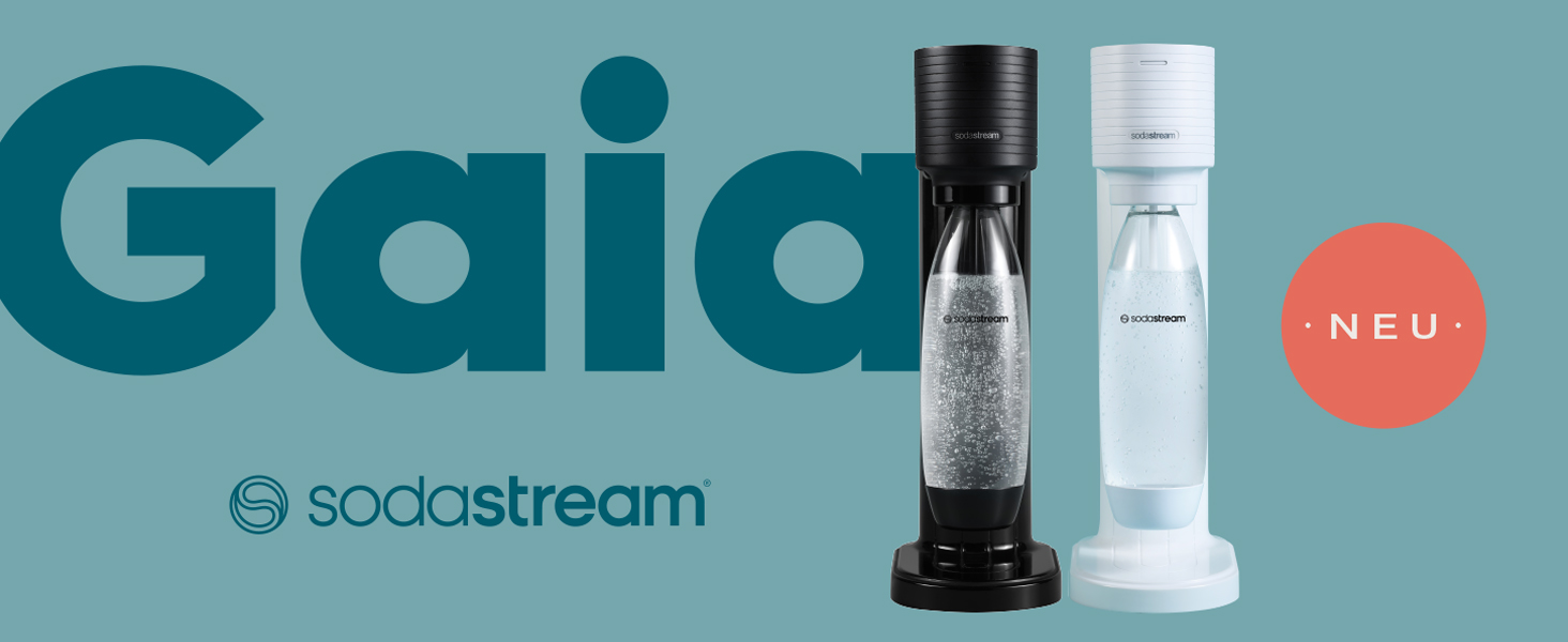 Сифон для газування води SodaStream GAIA, стандартний набір: пляшка 1 л та вуглекислотний циліндр CO2