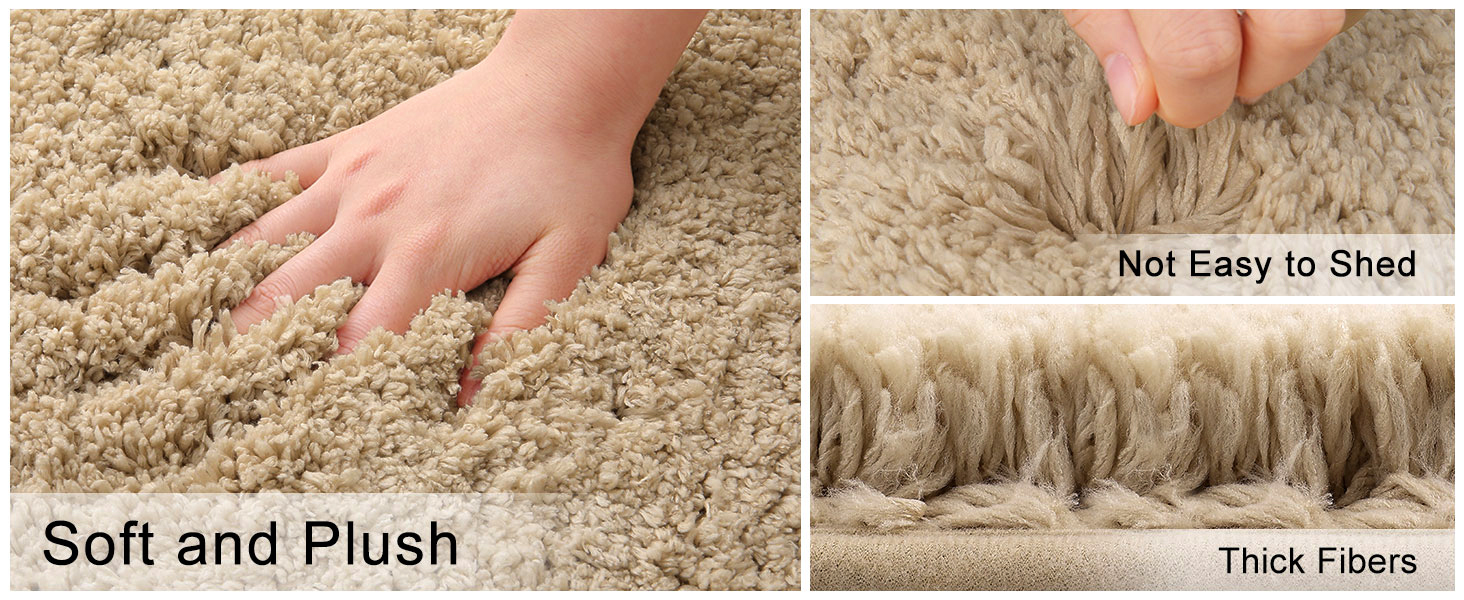 Набір килимків для ванної кімнати Homaxy, 2 шт. – неслизькі, м'які, з високим ворсом, з мікрофібри