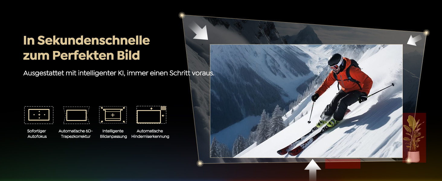 Проєктор Beamer 4K з Google TV 14.0