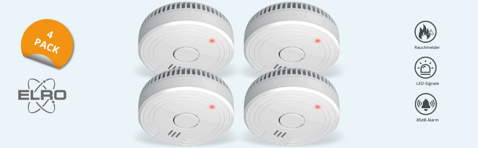 Датчик диму ELRO FS1801 (10 шт.) - відповідає стандарту EN14604