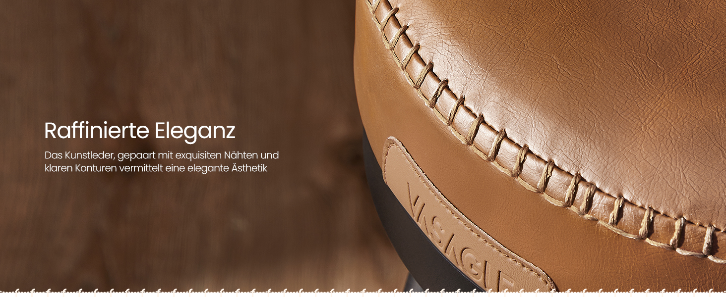 EKHO Collection - Набір барних стільців з 2 штук зі штучної шкіри - карамельно-коричневий / 54 x 54 x 91 см