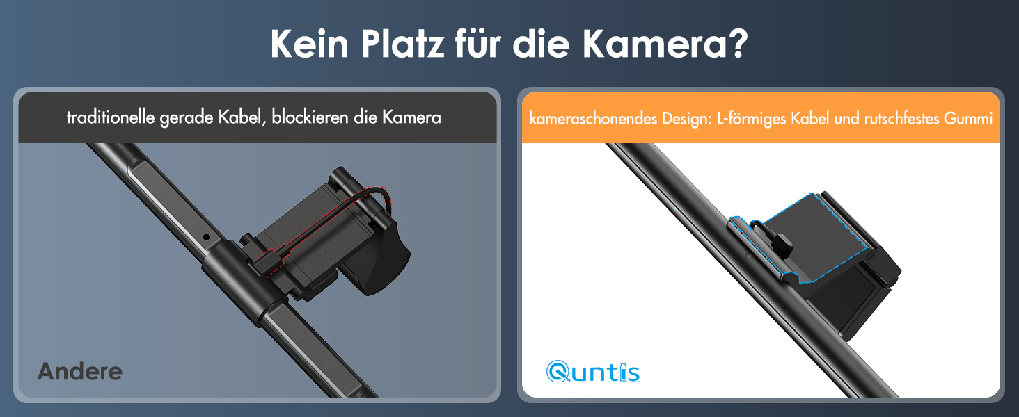 Світлодіодна лампа Quntis для монітора з пультом, 42.5 см, захист від синього світла, USB, для офісу та дому