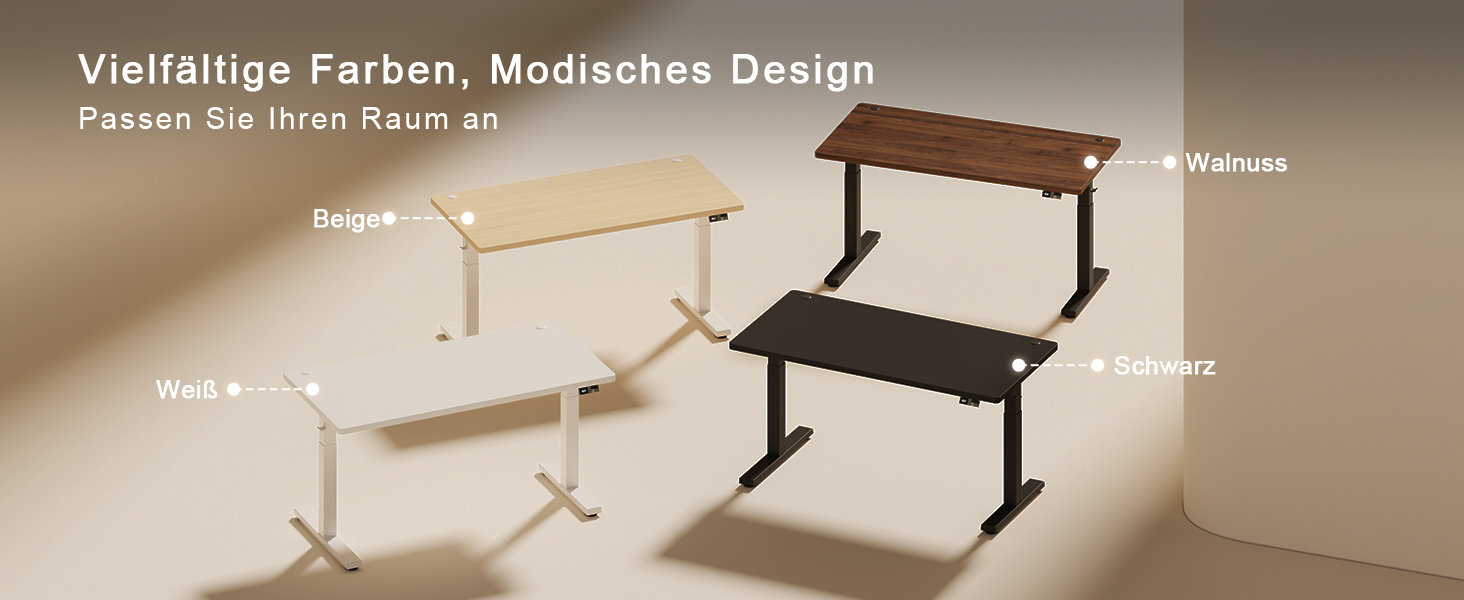 Електричний підйомний стіл Devoko 180x80 см, ергономічний комп'ютерний стіл для роботи сидя-стоячи з подвійним мотором, пам'яттю та USB-C (Дуб/Білий)