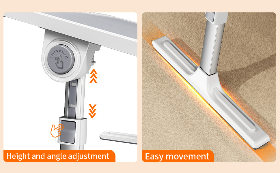Зручний столик-підставка для ноутбука з регулюванням висоти, лапдеск для ліжка, дивана, софи. Сумісний з ноутбуками до 17 дюймів.