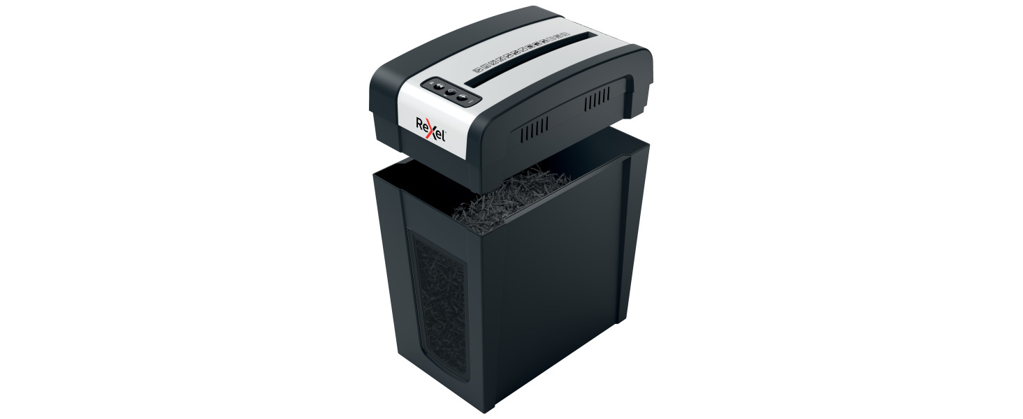 Rexel MC3-SL Slimline Whisper-Shred™: Шредер для документів, мікроріз, безпека P5, 10 л, тихий, компактний, для дому