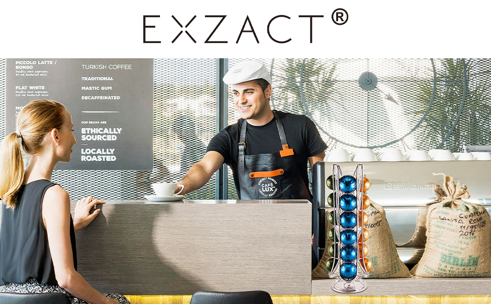 Підставка для капсул кави Exzact, сумісна з Vertuo, вміщує до 24 капсул, обертається