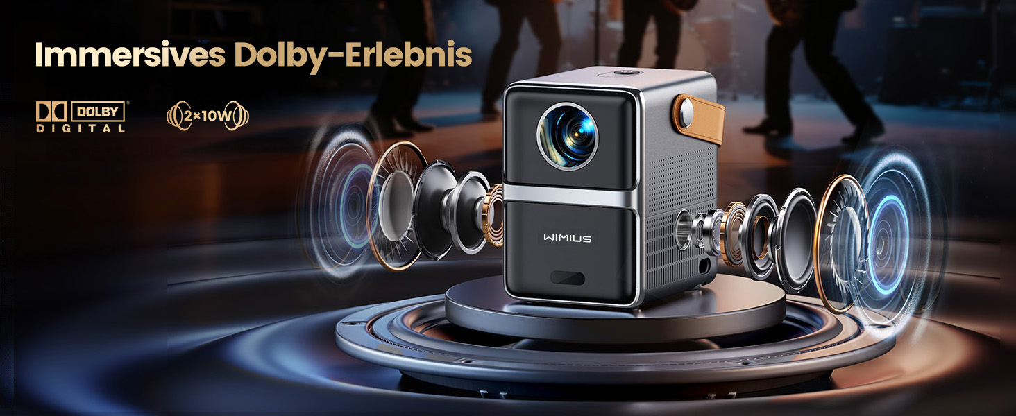 Проектор Mini Beamer 4K Smart з WiFi6, Bluetooth, Dolby Audio, підтримкою Netflix, автофокусом та вертикальною корекцією, сірий