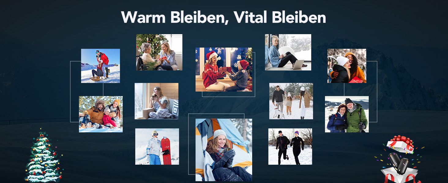 Електричні грілки для рук PHEJIE, 2 шт. з підзарядкою, 3 режими нагріву, портативні, для активного відпочинку, кемпінгу, гольфу, подарунок для жінок та чоловіків, чорний