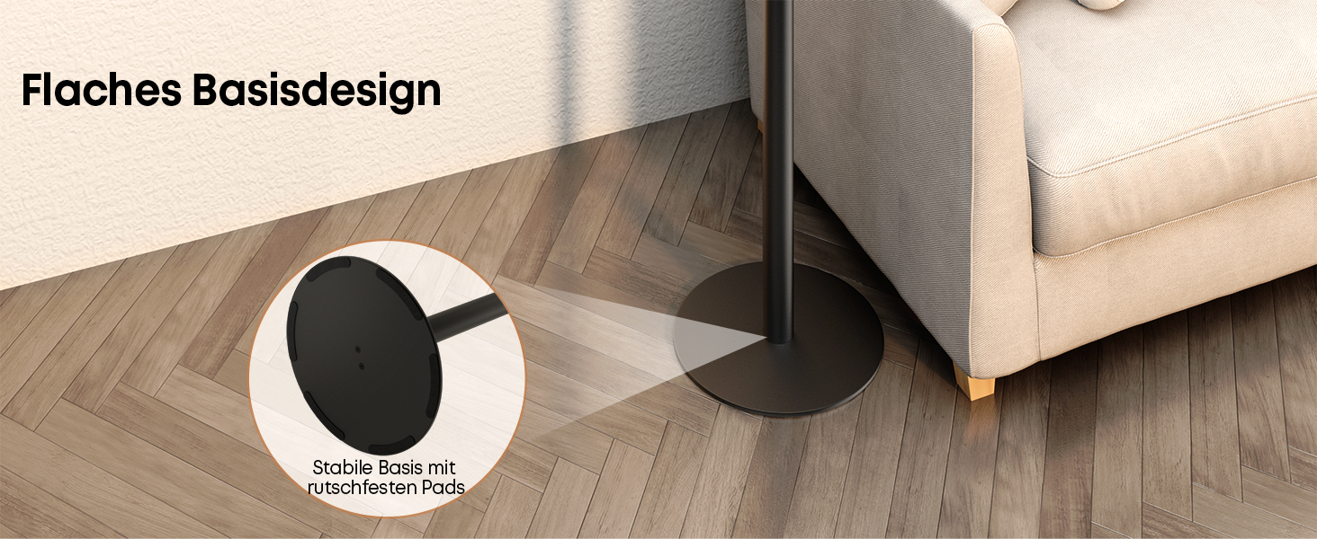 Підставка для колонок Sonos Era 100 та 300, регульована висота (68,2-106,8 см), з інтегрованим кабельним менеджментом, стабільна металева конструкція (5 кг вантажопідйомність), 1 пара (2 шт), чорний