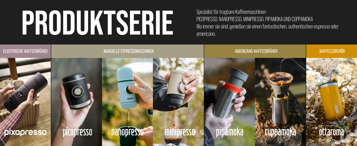 WACACO Octaroma Lungo: вакуумний термос для кави, 300 мл, жовтий