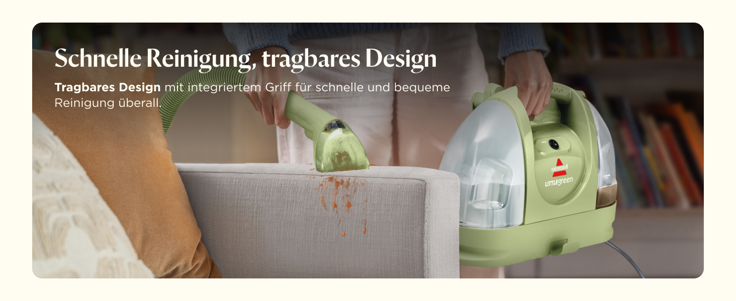 BISSELL Little Green - портативний мийник для килимів та м'яких меблів. Потужний мийник для видалення плям та бруду, для дому, авто та інших поверхонь. Модель 4098N