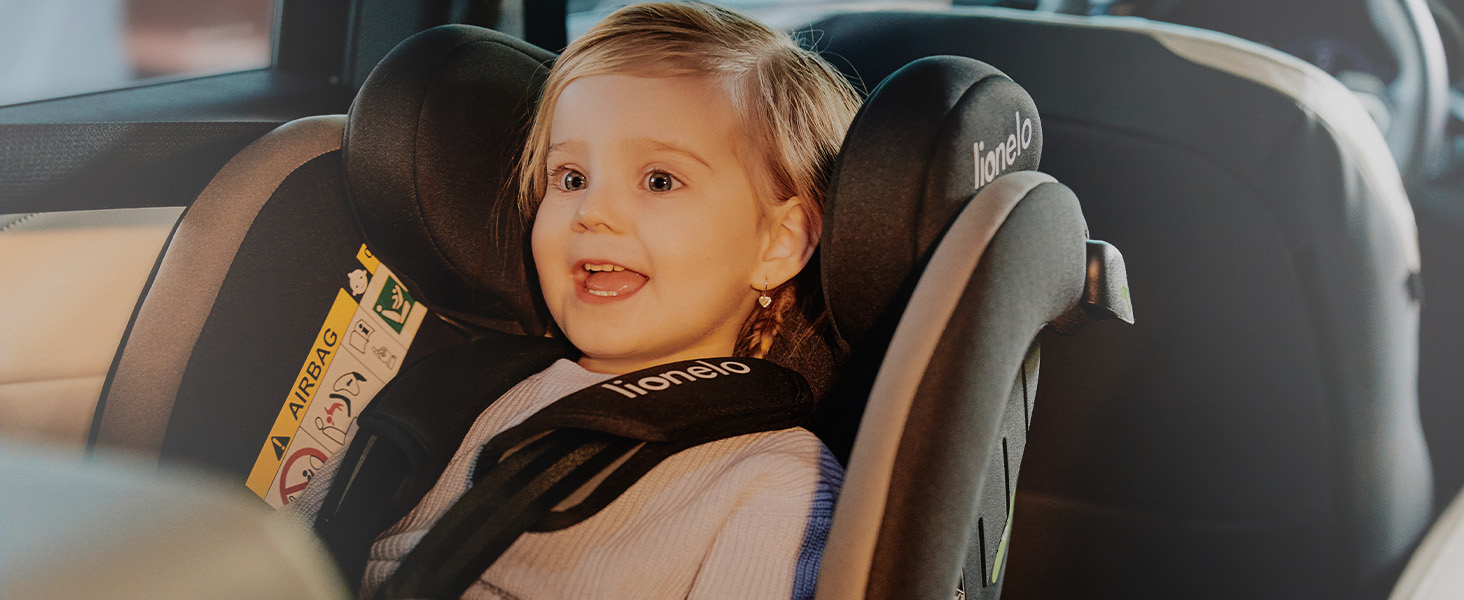 Автокрісло Lionelo AART I-Size для дітей 40-150 см, чорне, з регулюванням спинки та підголівника, R129 i-Size