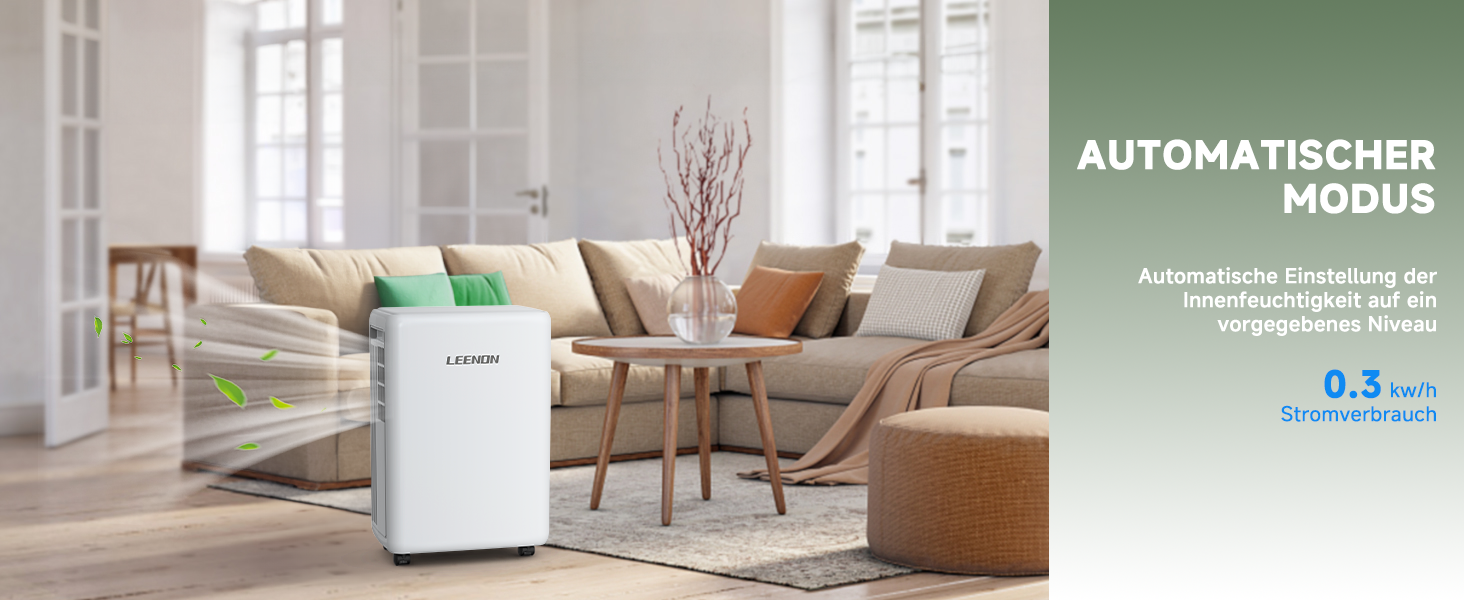 Електричний осушувач повітря 12L/день з таймером, фільтром та захистом від дітей. Тиха робота, смарт-режим, економія енергії, проти цвілі та вологи.