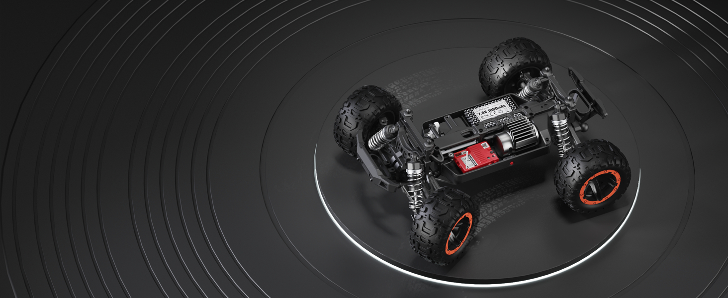 Радіокерований позашляховик HAIBOXING 1:16 4WD 36 км/год - швидкісний монстр-трак, водонепроникний, для дітей та дорослих