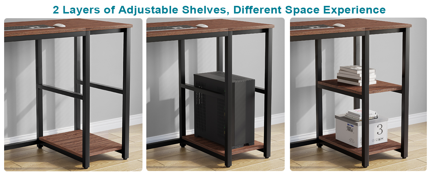 Комп'ютерний стіл WOHOMO білий 100см з місцем для зберігання, для дому та офісу