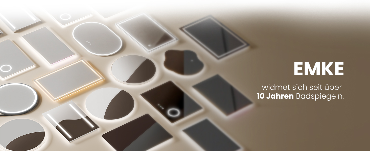 Дзеркало для ванної кімнати EMKE з підсвічуванням 50x90 см, овальне, з сенсорним перемикачем, 3 кольори світла, регулювання яскравості, антизапарник, функція пам'яті, автоматичне вимкнення через 3 години