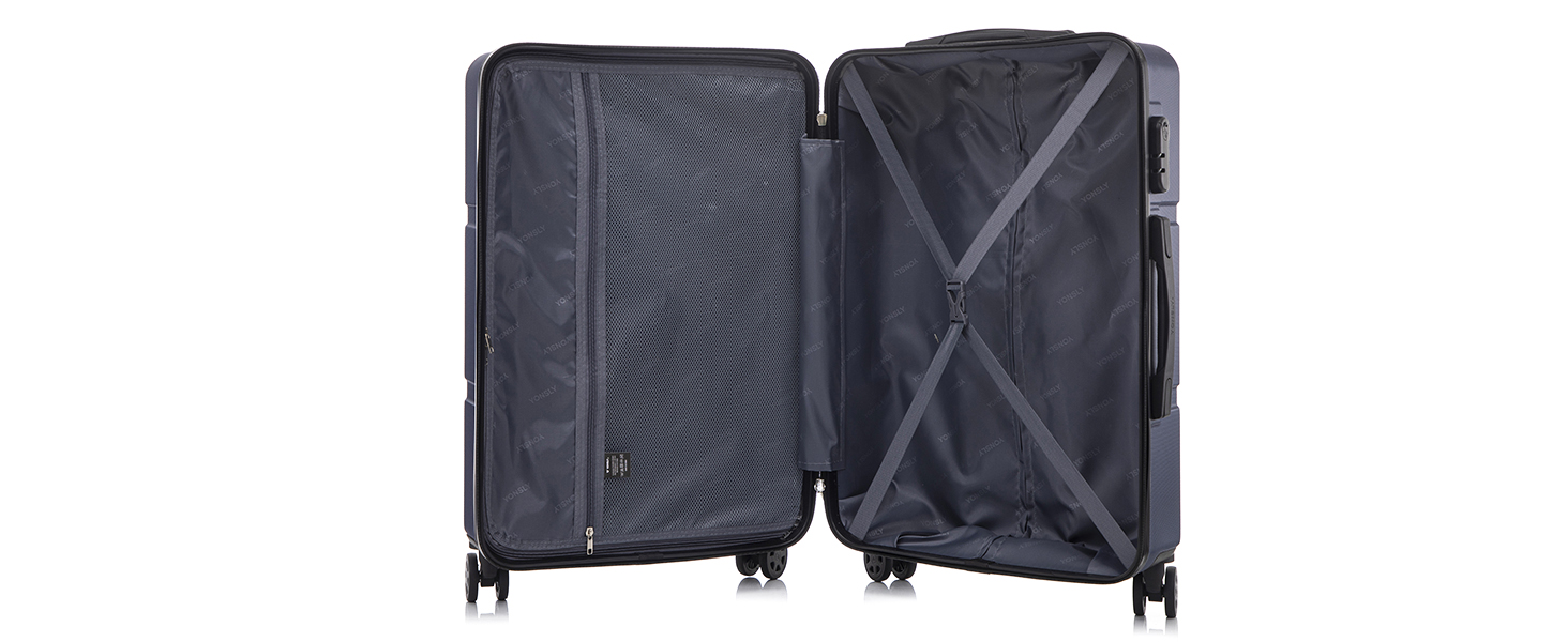 Набір валіз для подорожей XL Trolley (3 шт: M, L, XL), твердий корпус, 4 колеса 360°, кодовий замок, темно-зелений