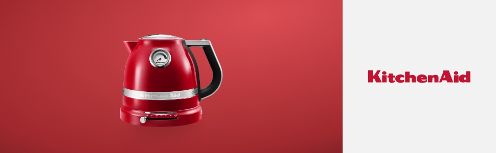 Електричний чайник KitchenAid з регулюванням температури 50-100°C, 1.5L, з фільтром від накипу, нержавіюча сталь (імперський червоний)