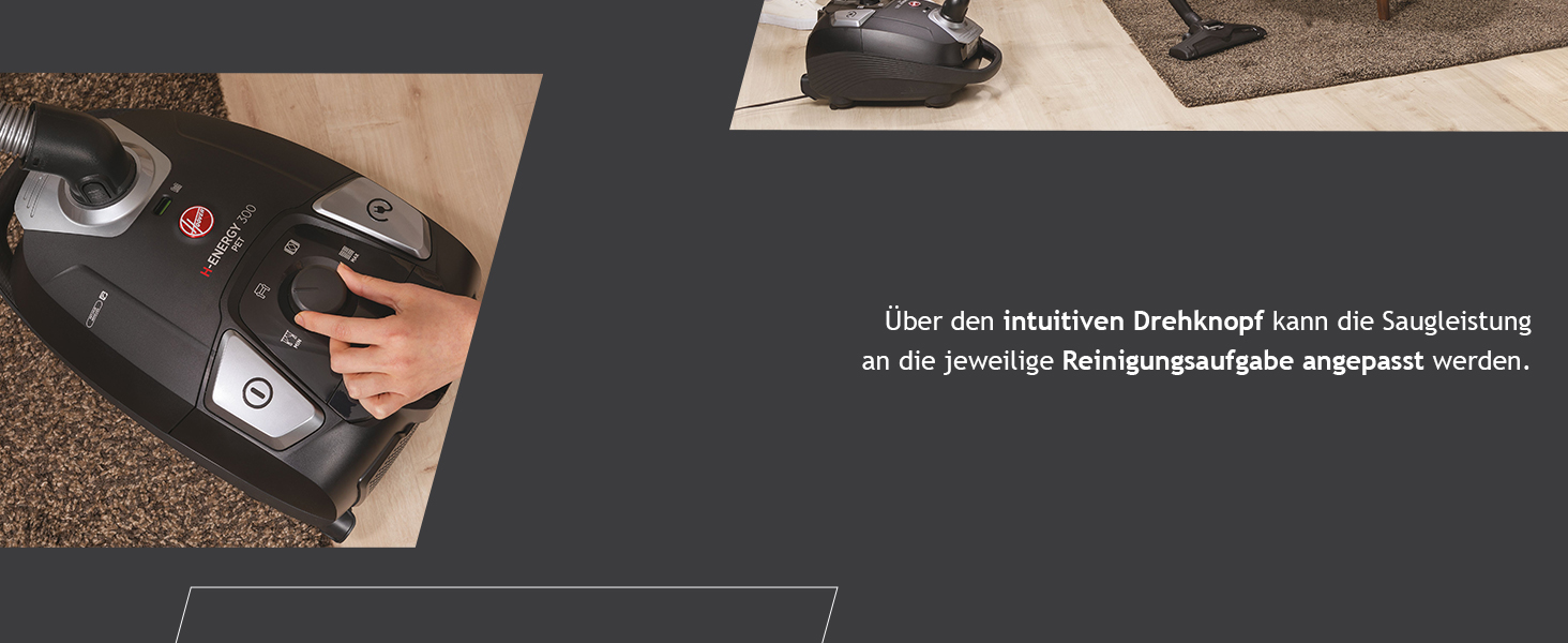 Пилголом Hoover HE520 з мішком 3,5 л, тихий (69 дBA), автоматична система видалення мішка, фільтр EPA, насадка для тварин