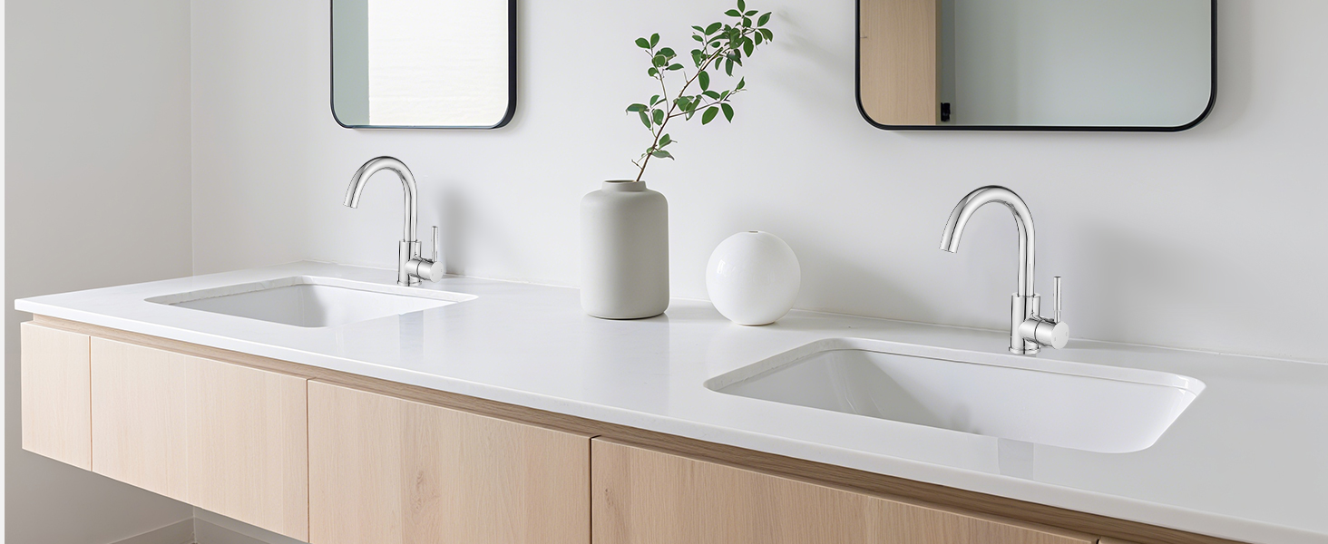 Змішувач для ванної кімнати Fransiton Bad Hoch, водозберігаючий, хром