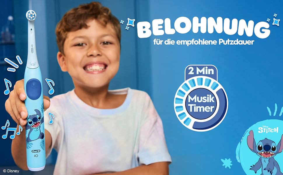 Електрична зубна щітка Oral-B iO Series 2, набір з 2 шт, чорний/зелений (Stitch Blue)