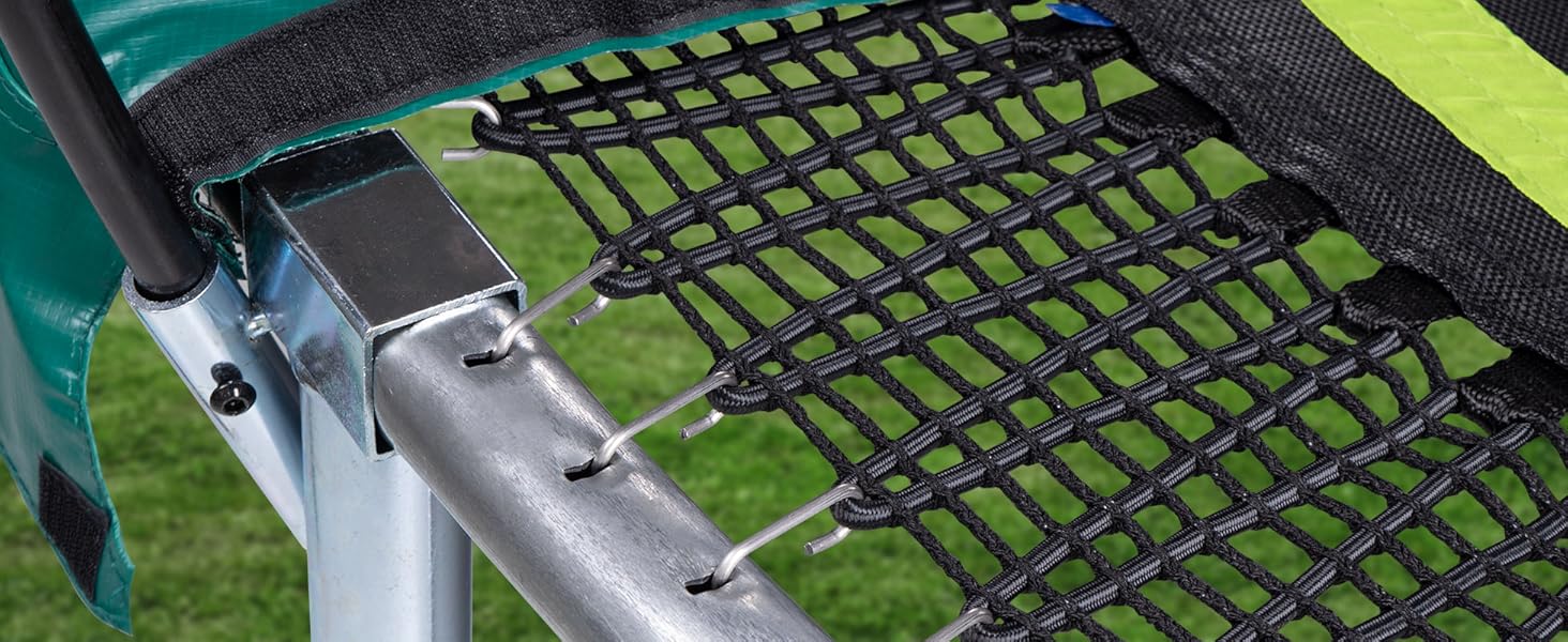 Батут KINETIC SPORTS без пружин 'Bungee Safety Elite' Ø 305 см, зелений - для дітей та дорослих, AirMAXX, вуличний, тихий