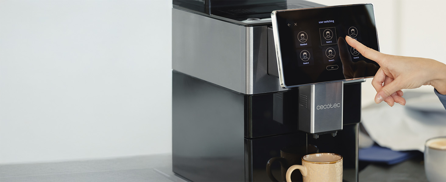 Кавомашина автоматична Cecotec Cremmaet Tempo 1450W з TFT-екраном та системою Thermoblock