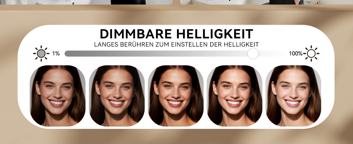 Дзеркало для макіяжу Auxmir з підсвічуванням, 1x, перезаряджуване, з підсвічуванням для гоління, настінне, з регулюванням яскравості, збільшувальне (30x), 3 кольори світла, поворотне на 360°, для ванної кімнати (білий)