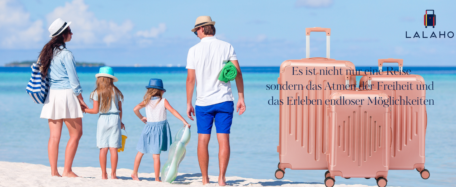 Набір валіз LALAHO 2 шт: велика та невелика, з косметичкою, з ABS пластику, телескопічний ручка, захист кутів, сірий