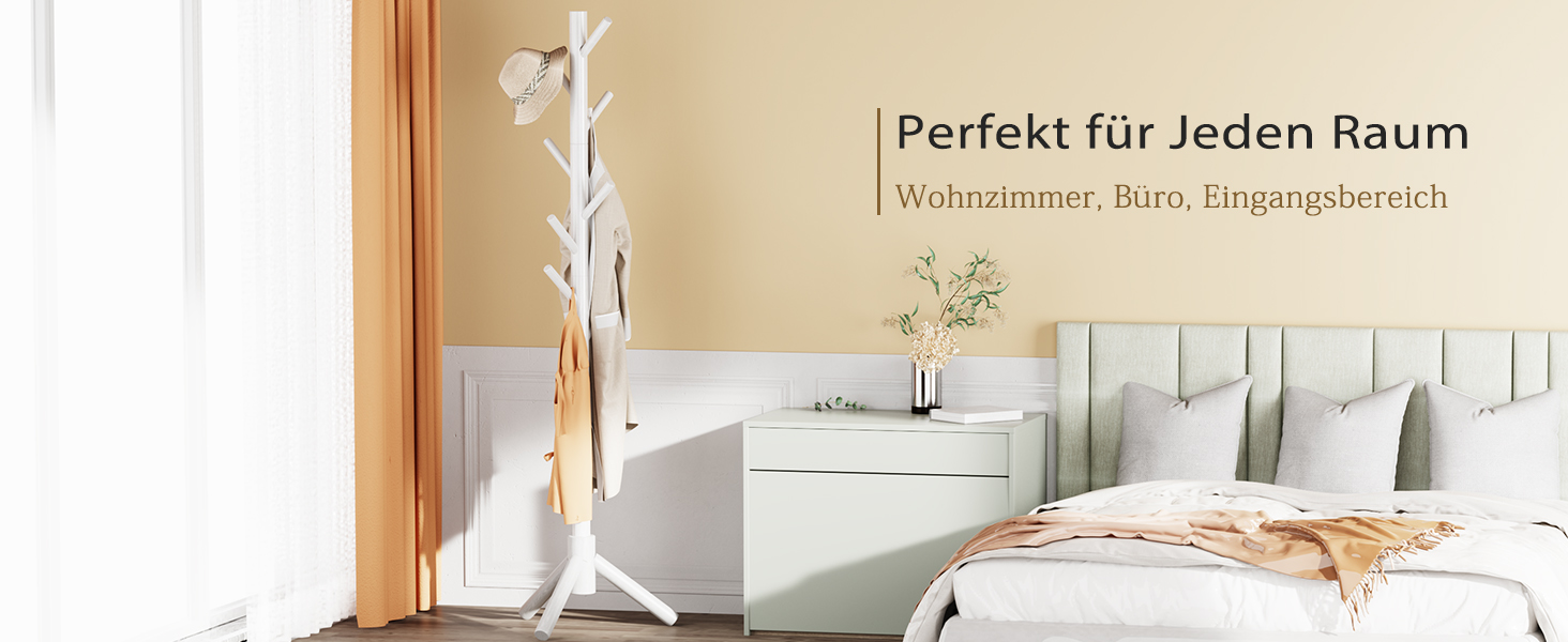 Підвісна шафа Pipishell для одягу, вішалка для курток, 8 гачків, природа (білий)