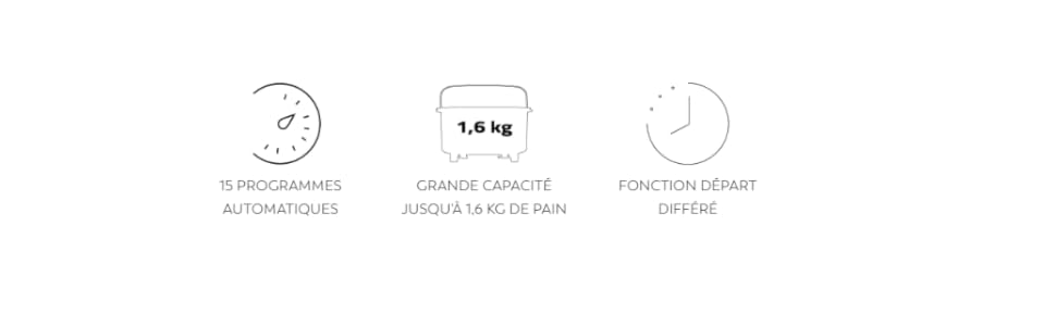 Хлібопекарня LIVOO DOP205W біла з цифровим дисплеєм та 15 програмами