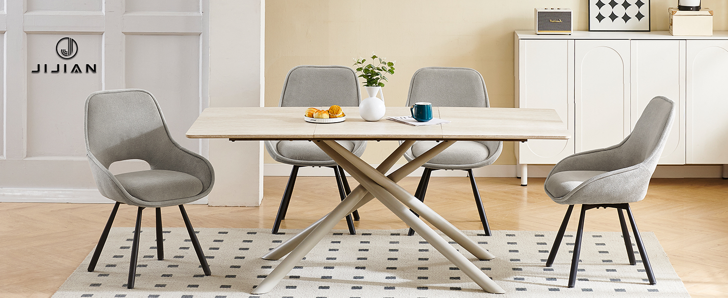 Набір обертових кухонних стільців 6 шт. з низькими підлокітниками, поворот 180°, автоматичне вирівнювання, для їдальні, кухні, комплект 6 шт. (Хакі, 4 шт.)