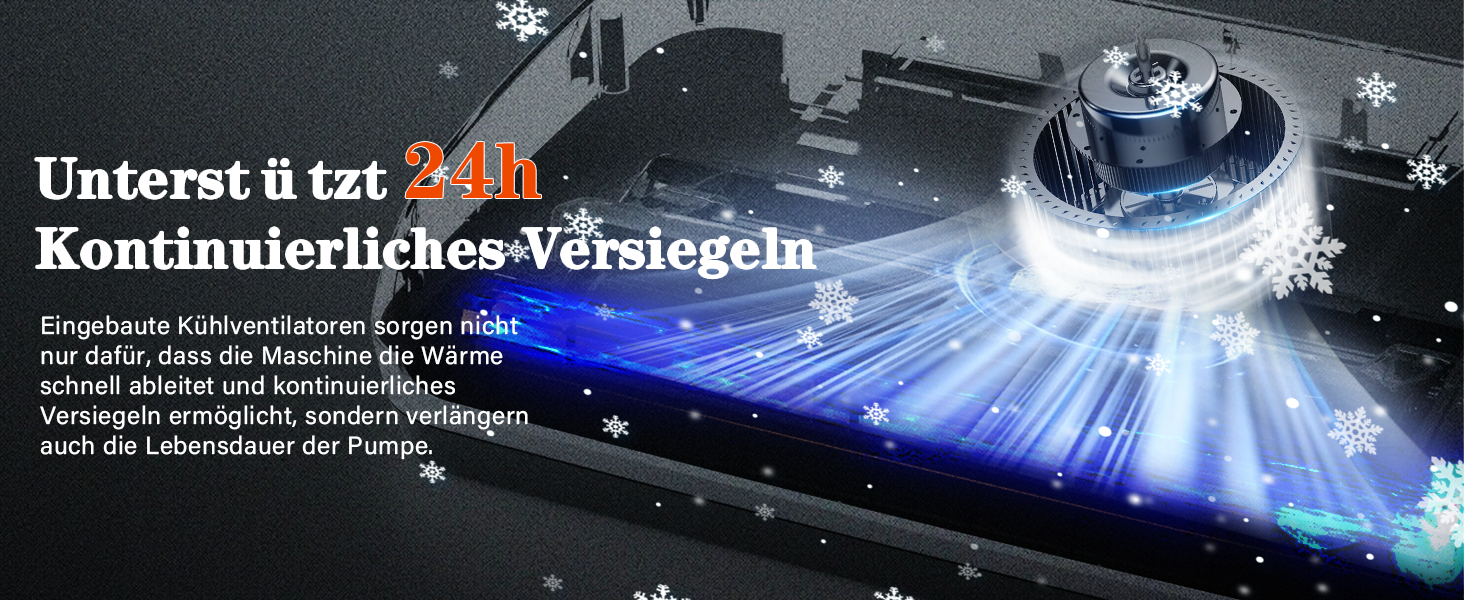 Вакууматор для продуктів 12-в-1 (95 kPa) з подвійним швом, системою Easy-Lock та вбудованим різаком, сріблястий
