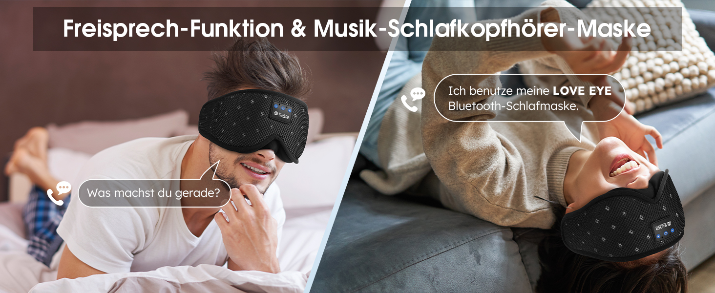 Маска для сну LOVE EYE 3D, для тих, хто спить на боці, чоловіча та жіноча, дихаюча, світлонепроникна (Чорна)