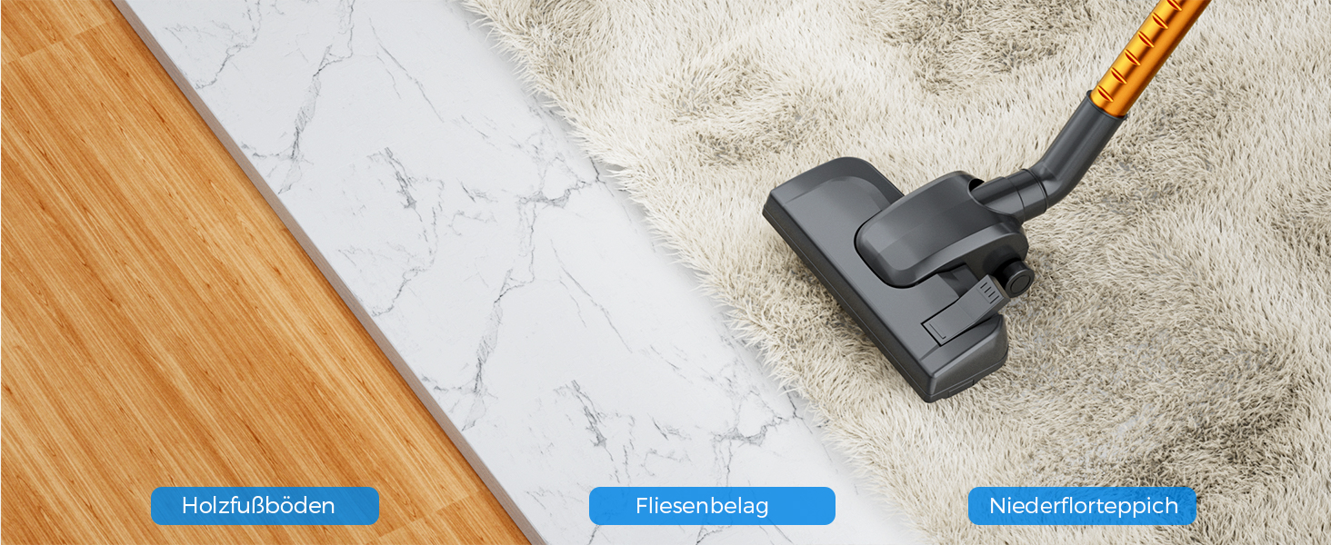 Потужний пилосос Con XL-606-60: 60KPa, 680W, 7м, 800мл, для твердих поверхонь, помаранчевий