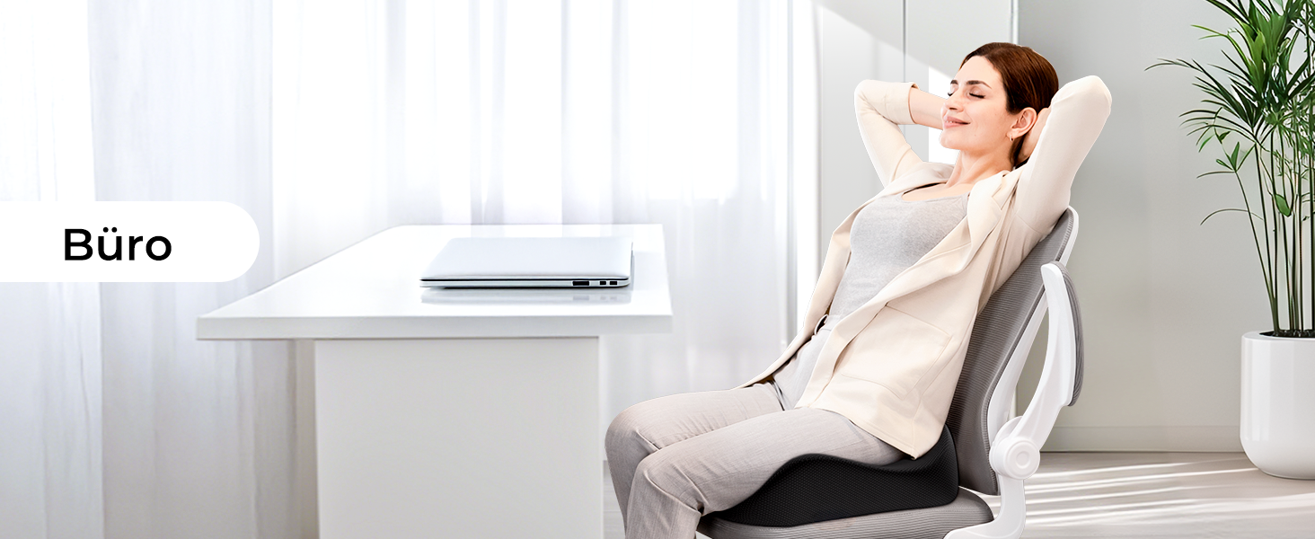 Ортопедична подушка для сидіння AUVON Kontur: для спини, куприка, ішіасу. Ергономічна подушка для офісу, авто, дому. З піною з пам'яті високої щільності.