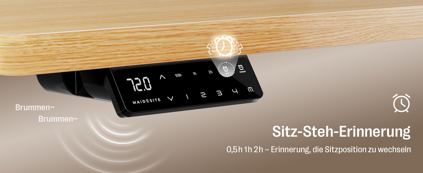 Регульований стіл MAIDeSITe S2 Pro (160x80 см) - електричний, з підняттям, чорний каркас, білий стіл, 160 кг, з захистом від зіткнень