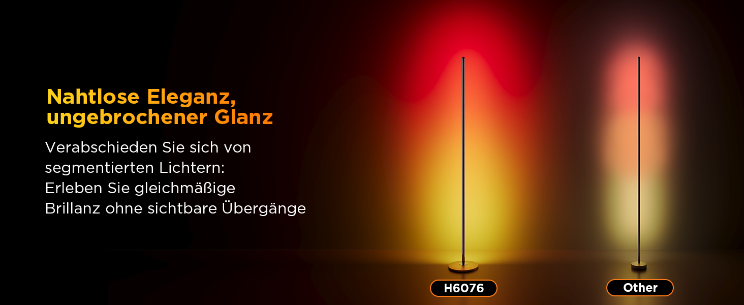 Govee RGBIC LED Торшер WiFi, Димування, Alexa/Matter, 16 млн кольорів, 85 режимів, Музичний режим, DIY, Чорний