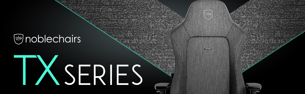 Крісло ігрове Noblechairs Hero з підтримкою попереку, тканина, TX-Антрацит