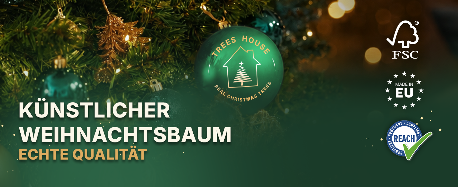 Штучна ялинка TreesHouse Scandinavian Spruce 180 см, реалістична зелена хвоя, підставка з FSC-дерева