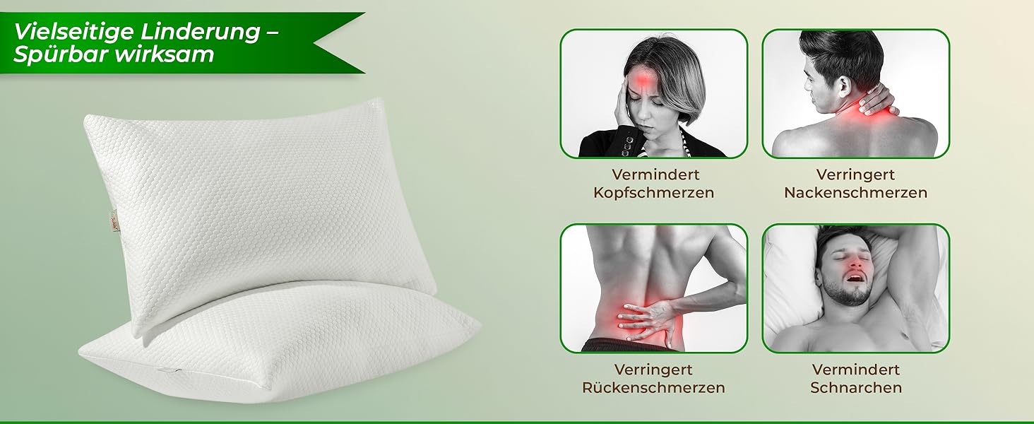 Ортопедична подушка Airflow для сну на боці з Memory Foam – підтримка шиї, зменшення болю, комфортний сон